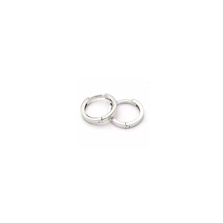 12 mm creoler i 9 karat hvidguld