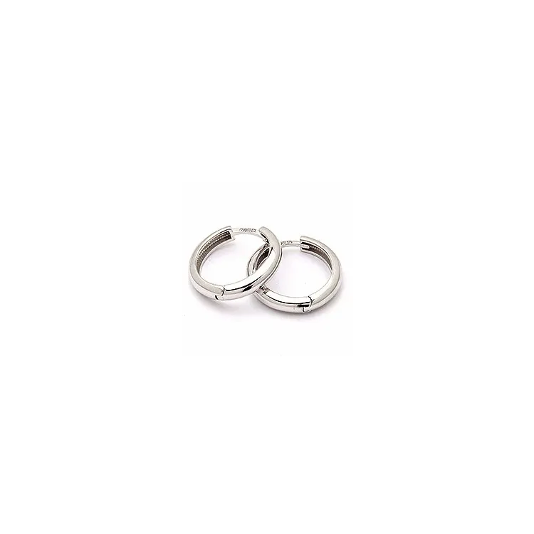 15 mm creoler i 9 karat hvidguld