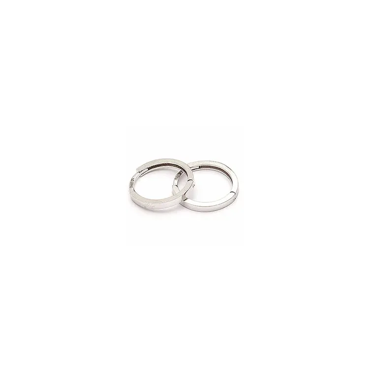 15 mm creoler i 9 karat hvidguld