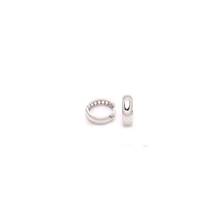 12 mm creoler i 9 karat hvidguld