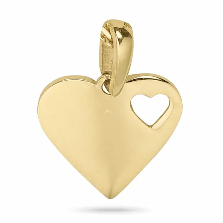 Kollektionsprøve hjerte vedhæng i 9 karat guld