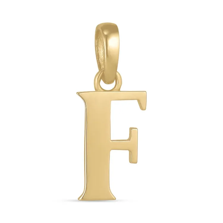 bogstav F vedhæng i 9 karat guld - My Letter