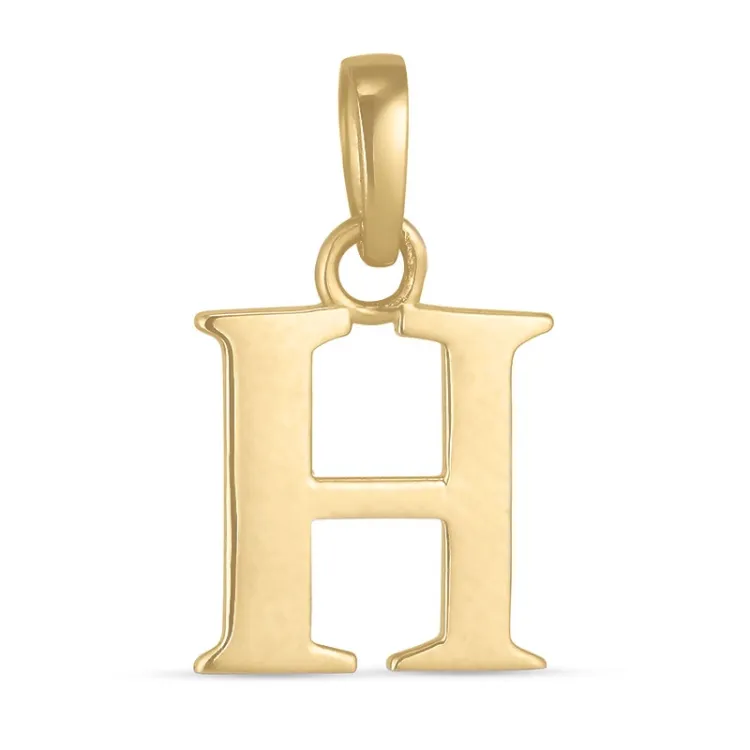 bogstav H vedhæng i 9 karat guld - My Letter