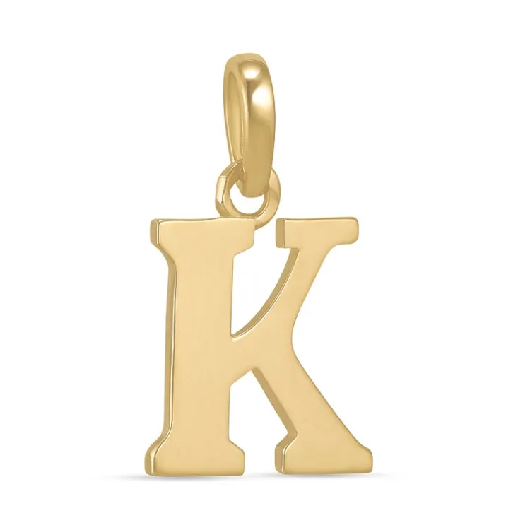 bogstav K vedhæng i 9 karat guld - My Letter