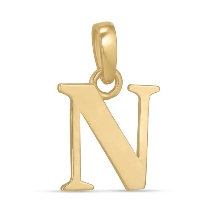 bogstav N vedhæng i 9 karat guld - My Letter