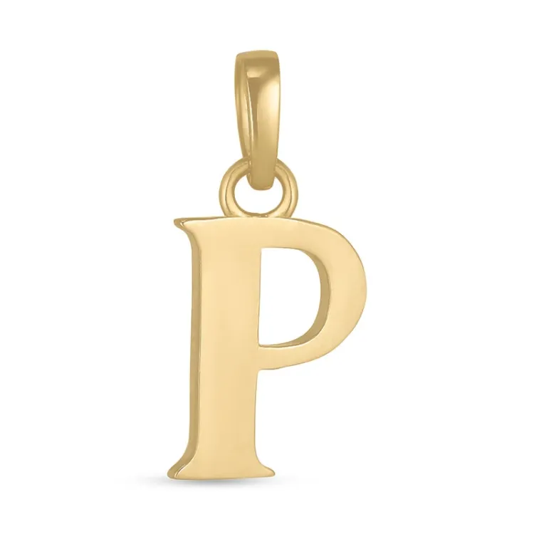 bogstav P vedhæng i 9 karat guld - My Letter