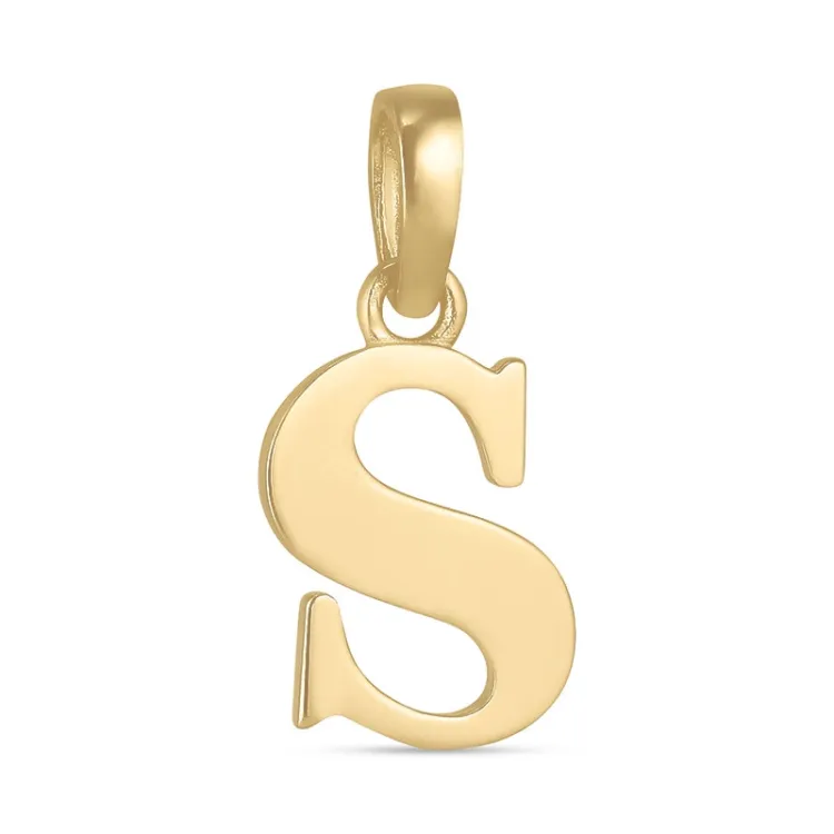 bogstav S vedhæng i 9 karat guld - My Letter