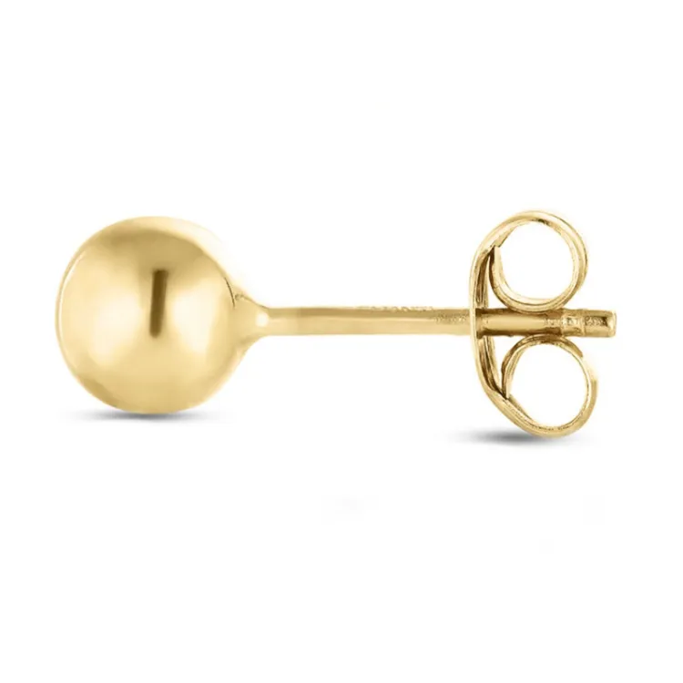 1/2 par 4 mm øreringe i 9 karat guld - Gold Collection