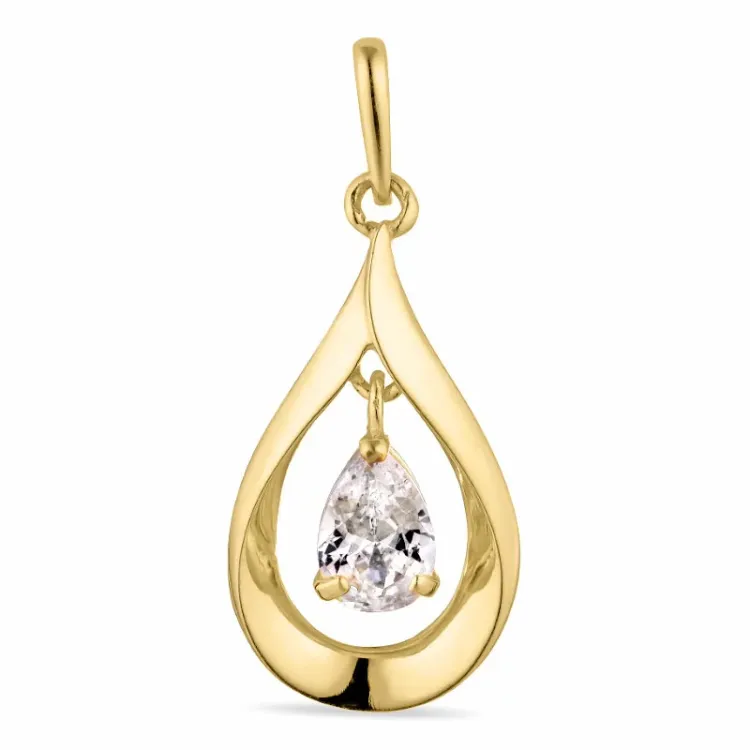 dråbe vedhæng i 9 karat guld - Gold Collection