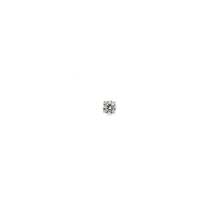 1/2 par 3 mm øreringe i 9 karat guld med zirkon - Gold Collection