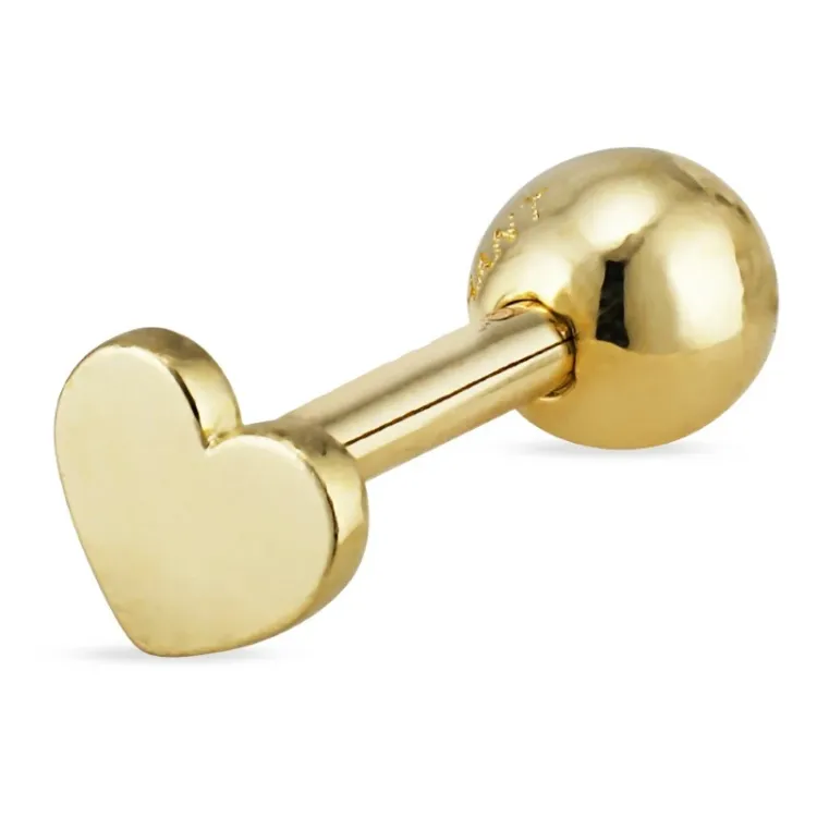 hjerte helix piercing i 9 karat guld - Gold Collection