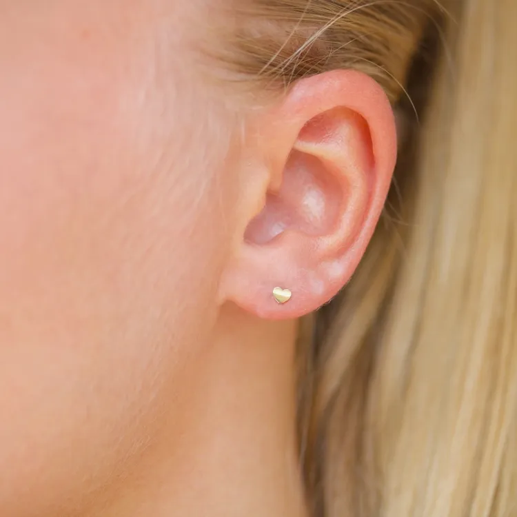 hjerte helix piercing i 9 karat guld - Gold Collection
