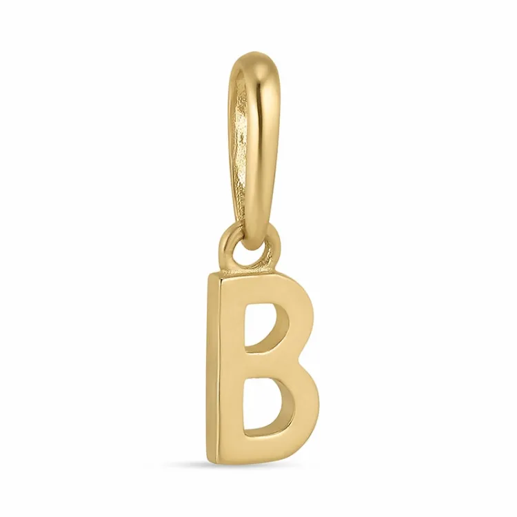bogstav B vedhæng i 9 karat guld - My Letter