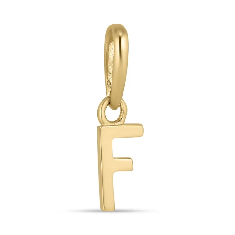 bogstav F vedhæng i 9 karat guld - My Letter