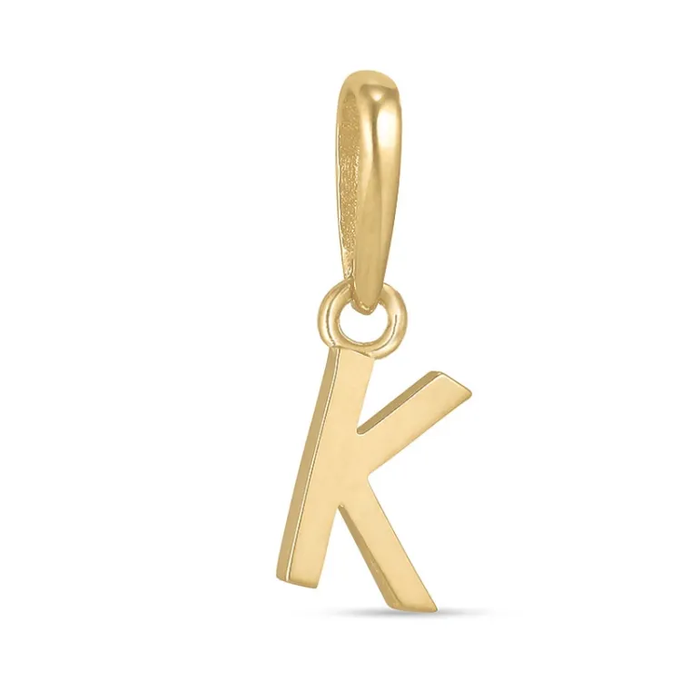 bogstav K vedhæng i 9 karat guld - My Letter