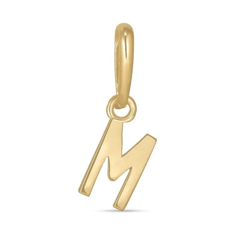 bogstav M vedhæng i 9 karat guld - My Letter