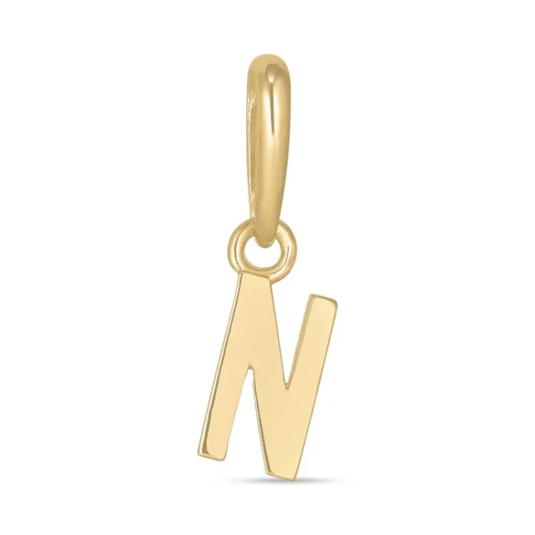 bogstav N vedhæng i 9 karat guld - My Letter