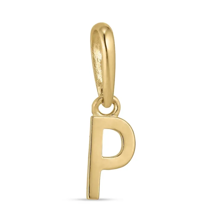 bogstav P vedhæng i 9 karat guld - My Letter