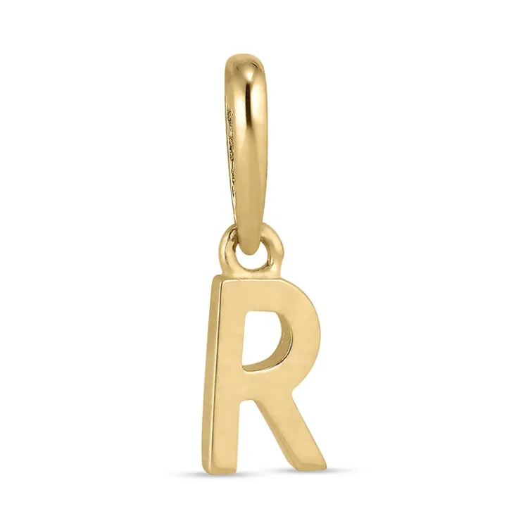 bogstav R vedhæng i 9 karat guld - My Letter