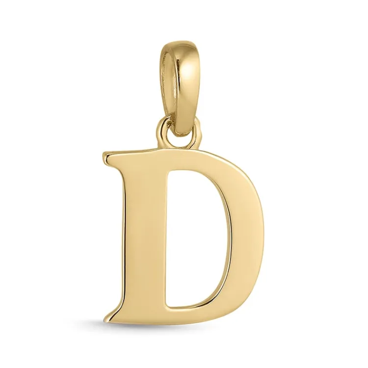 bogstav D vedhæng i 9 karat guld - My Letter