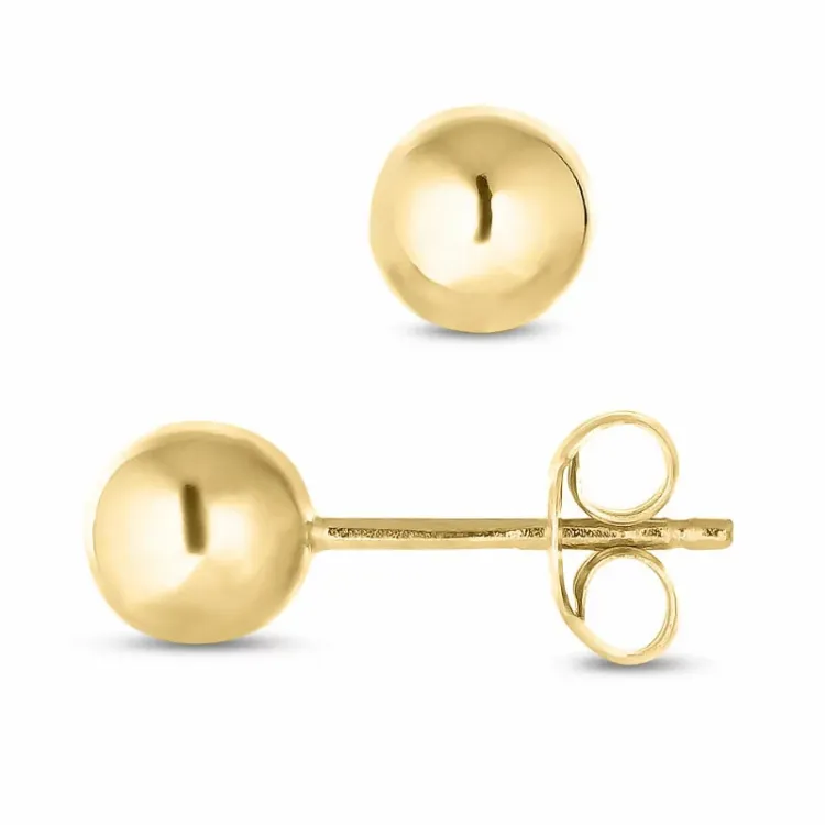 5 mm kugle ørestikker i 14 karat guld - Gold Collection