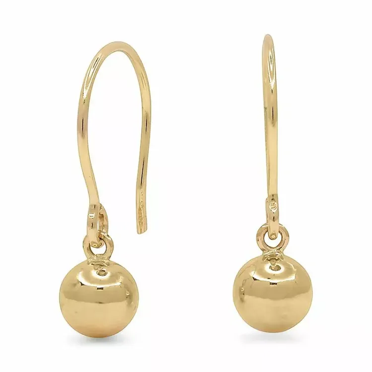 5 mm kugle guldøreringe i 14 karat guld - Gold Collection