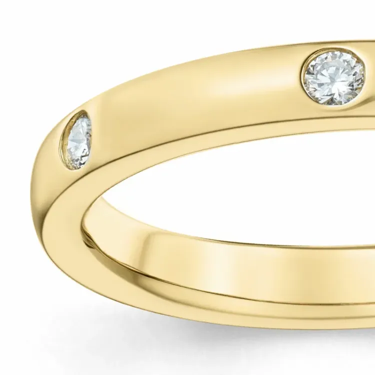 diamant ring i 14 karat guld 0,101 ct