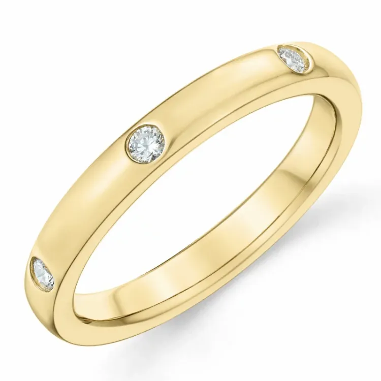diamant ring i 14 karat guld 0,101 ct