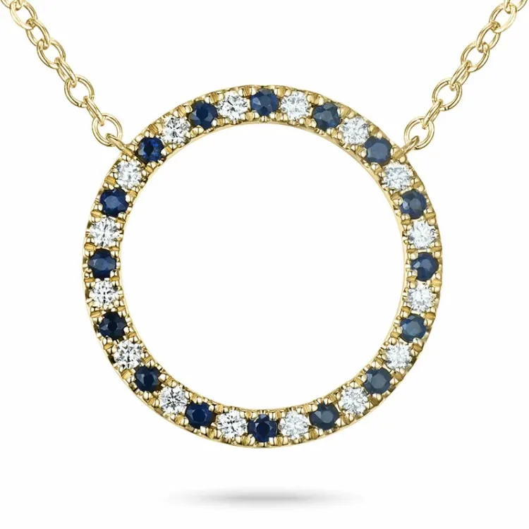 45 cm halskæde med vedhæng i 14 karat guld 0,24 ct 0,352 ct