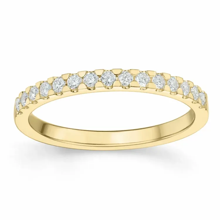 diamant alliancering i 14 karat guld 0,24 ct