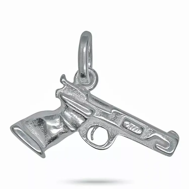 Pistol vedhæng i sølv