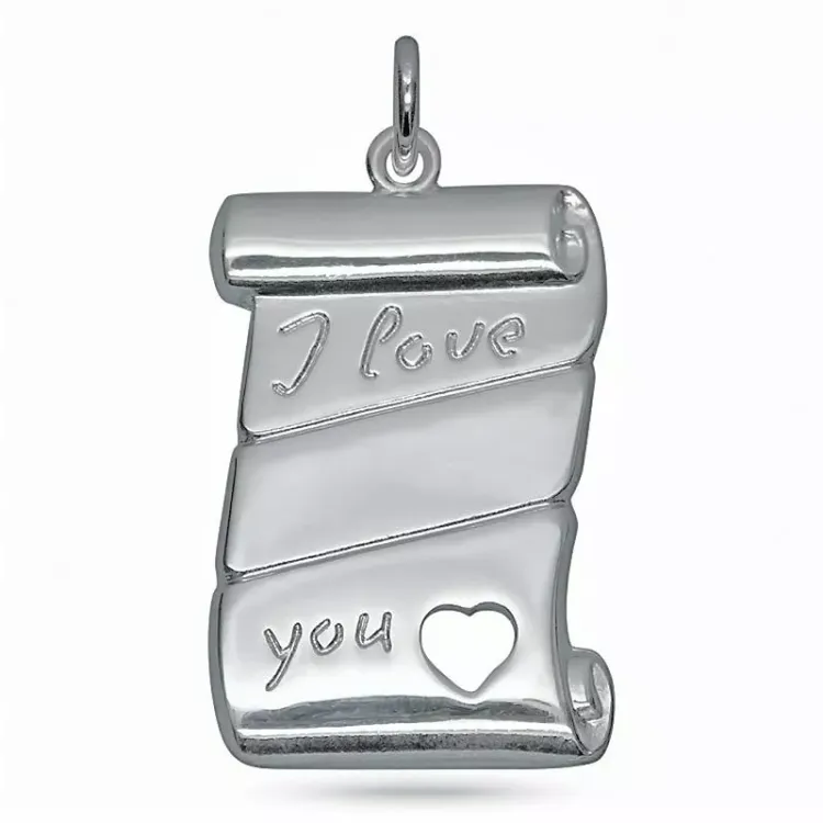 i love you vedhæng i sølv
