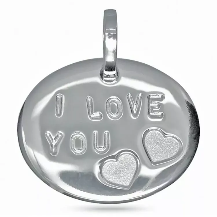 i love you vedhæng i sølv