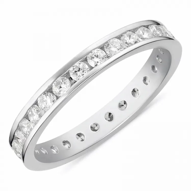 zirkon ring i sølv