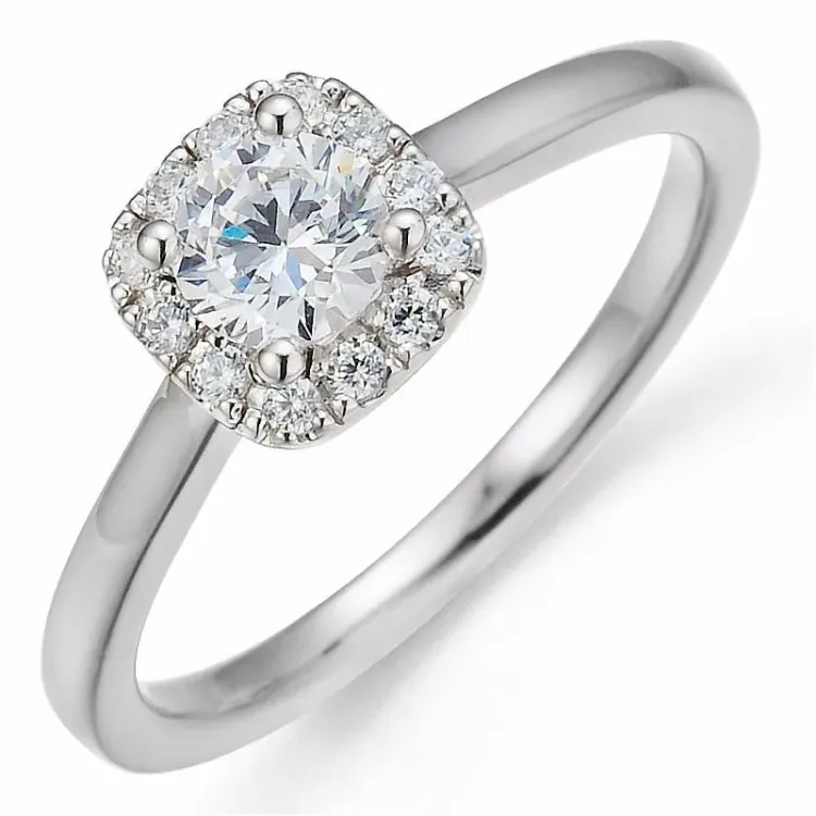 Bestillingsvare - diamantring i 14 karat hvidguld 0,40 ct 0,11 ct