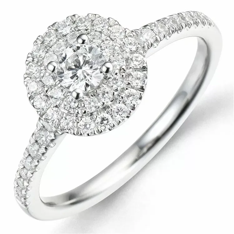 Bestillingsvare - diamantring i 14 karat hvidguld 0,20 ct 0,34 ct
