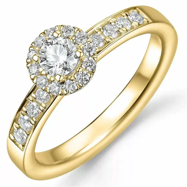 Bestillingsvare - diamantring i 14 karat guld 0,26 ct 0,26 ct