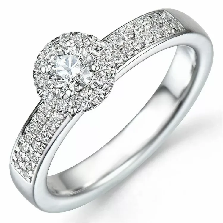 Bestillingsvare - diamantring i 14 karat hvidguld 0,26 ct 0,25 ct