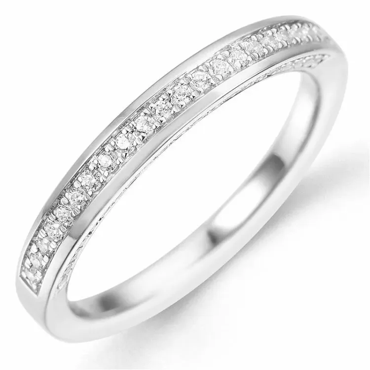 Bestillingsvare - diamantring i 14 karat hvidguld 0,29 ct