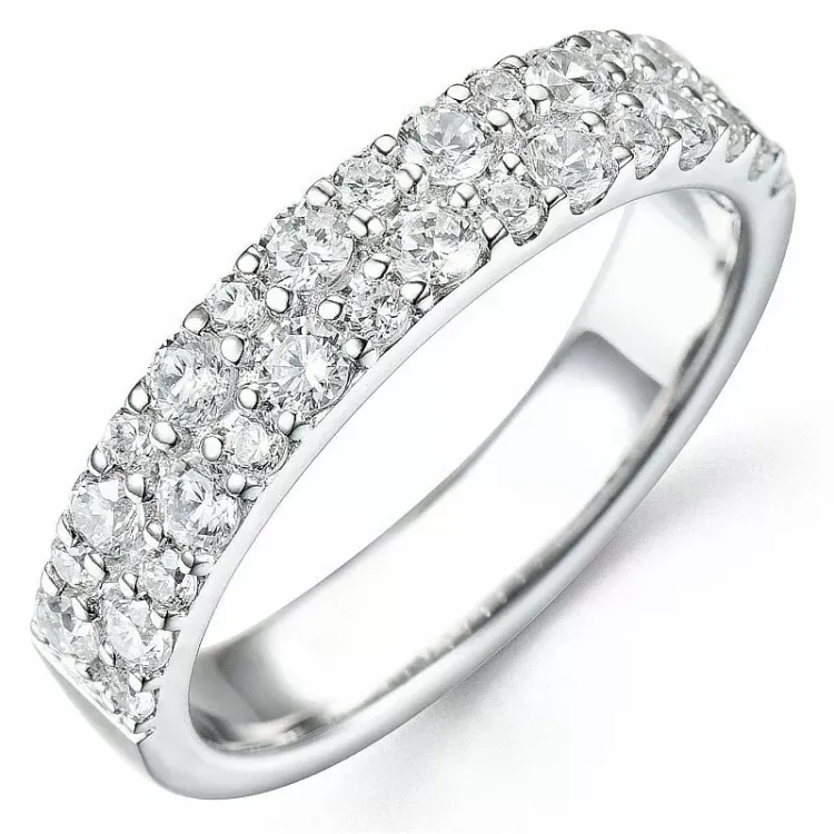 Bestillingsvare - diamantring i 14 karat hvidguld 0,87 ct