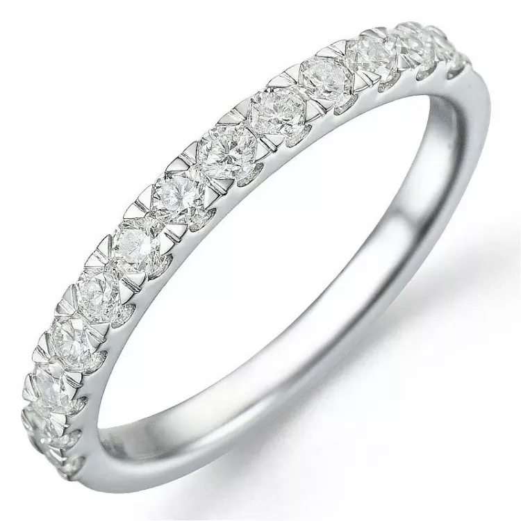 Bestillingsvare - diamantring i 14 karat hvidguld 0,52 ct