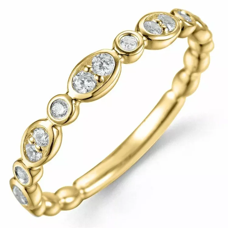 Bestillingsvare - diamantring i 14 karat guld 0,25 ct
