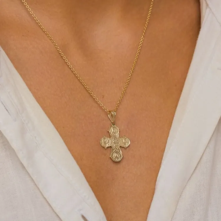 18 x 30 mm dagmarkors i 8 karat guld - Amoré