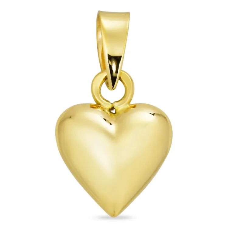 8,5 x 10 mm hjerte vedhæng i 8 karat guld - Amoré