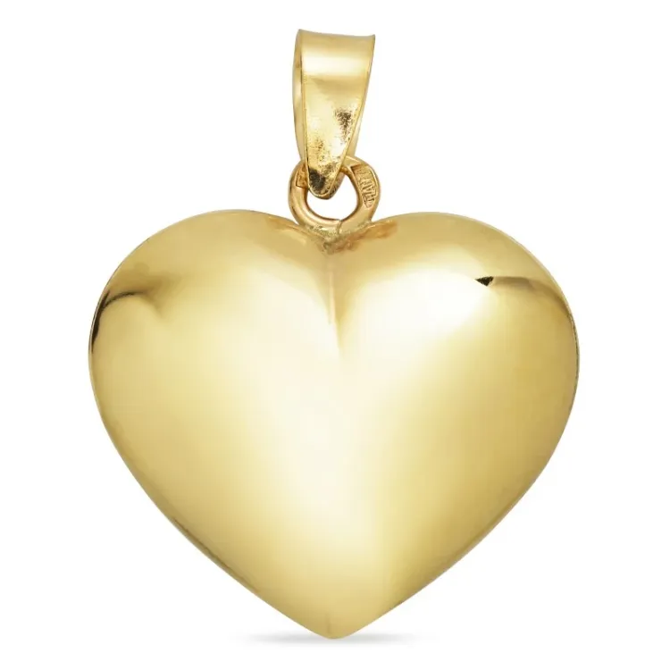 14,5 x 15,5 mm hjerte vedhæng i 8 karat guld - Amoré
