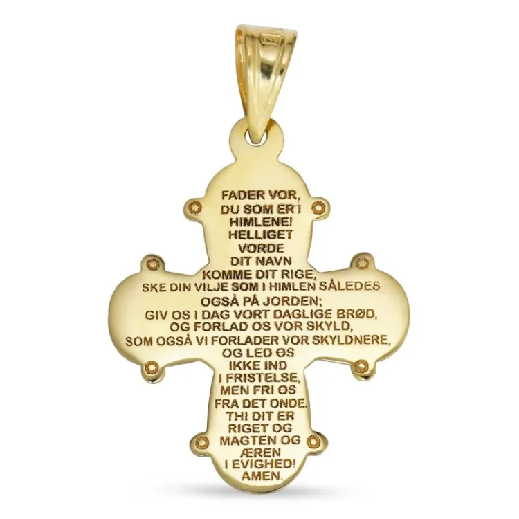 18 x 24 mm dagmarkors i 8 karat guld - Amoré