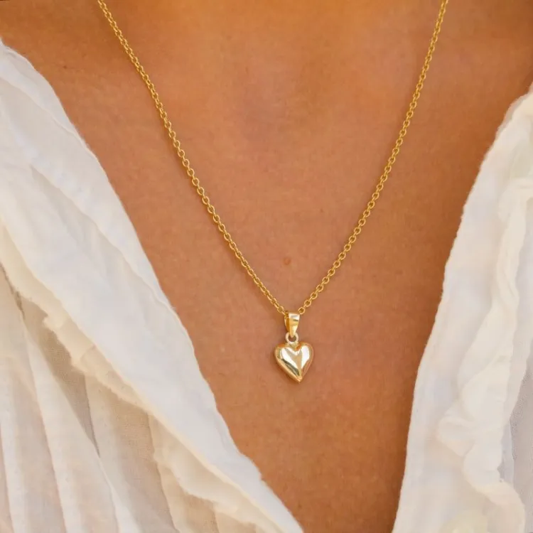 9 x 11 mm hjerte vedhæng i 14 karat guld - Amoré