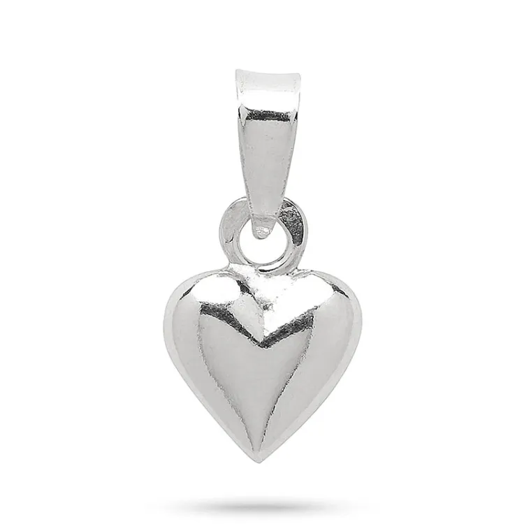 7 x 10 mm hjerte vedhæng i sølv - Amoré
