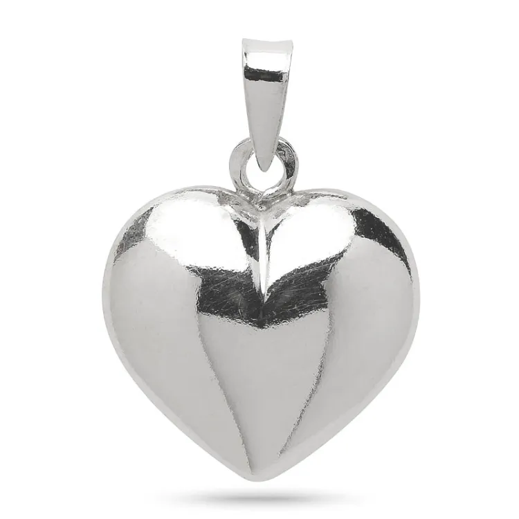 14,5 x 16 mm hjerte vedhæng i sølv - Amoré
