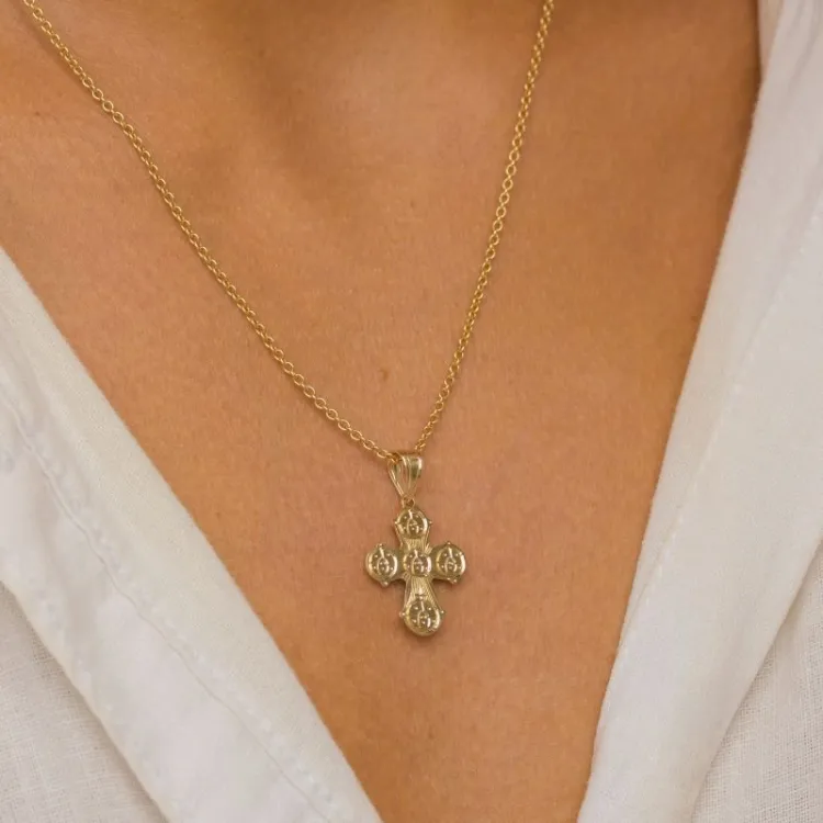 15 x 25 mm dagmarkors i 8 karat guld - Amoré